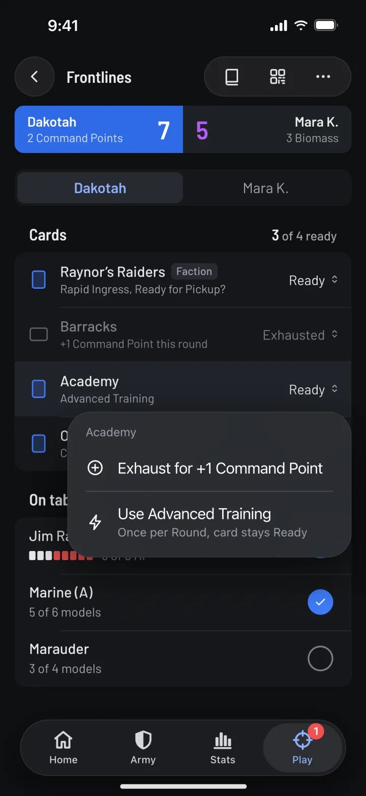 Mineral Line game tracker